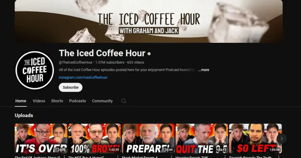 The Iced Coffee Hour channel in 2024